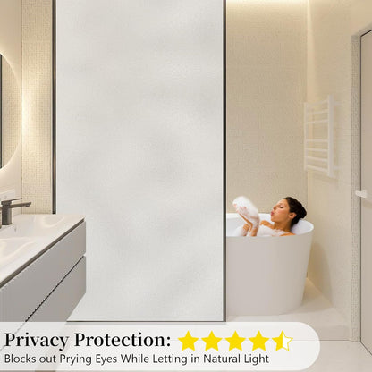 Niviy Etched Privacy Window Film Frosted Glass Static Cling Non Adhesive Window Frost Film for Home Office, 35.4 inch x 78.7 inch