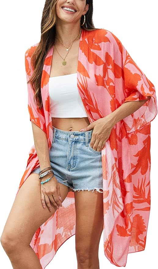 Moss Rose Women Summer Bikini Kimono Bathing Suit Cover Ups for Swimwear