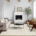5x7 Area Rugs - Ultra-Thin Washable Rug with Non-Slip Backing, Ideal for Living Room, Bedroom, Kitchen Floor Beige Carpet - Modern Neutral Style, Easy Clean, Durable, Low Pile Rug
