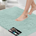 GORILLA GRIP Bath Rug Mat 30x20, Soft Absorbent Chenille, Quick Dry Microfiber Mats, Rubber Backing Washable Shower Floor Rugs, Bathmat Runner, US Designed Bathroom Home Decor Accessories Seablue