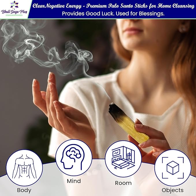Premium Palo Santo Sticks (25-50 Sticks, Weight 1 lb) – 100% Natural, 4 Inches (10 cm) Long, 1-2 cm Thick, Hand-Picked from Peru, Ethically Sourced for Energy Cleansing, Meditation & Aromatherapy
