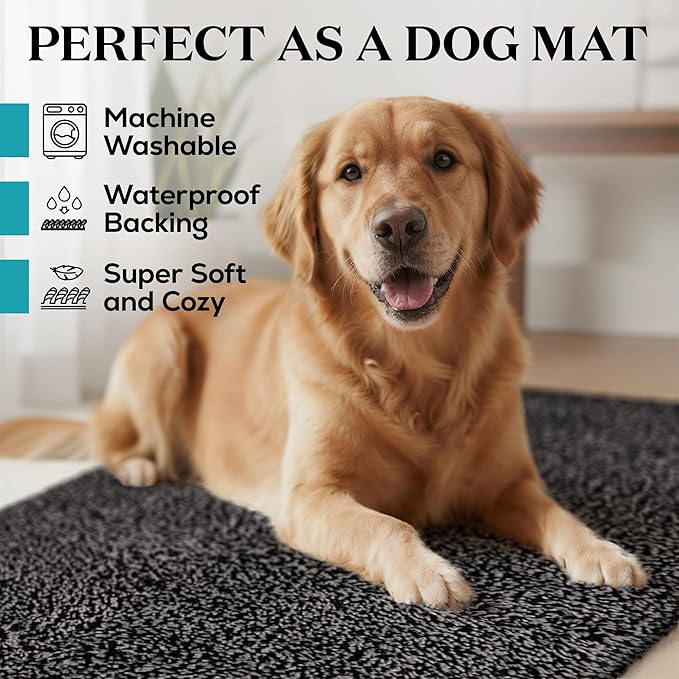Premium Microfiber Indoor Door Mat – 24"x36" Washable Entry Mat, Non-Slip, Waterproof Backing, Super Absorbent, Low Profile Entryway Doormat for Indoor Entrance