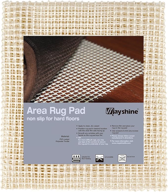 Non Slip Area Rug Gripper 3x5 Feet, Rug Gripper for Hardwood Floors, Laminate, Vinyl, Stone & Tile, Anti Slip Area Rug Pad for Under Rugs