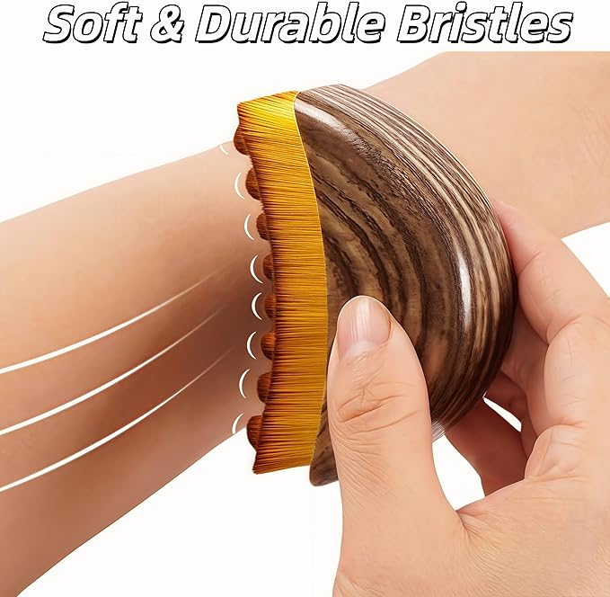 Lymphatic Contour Face Brush Face Lifting Brush Gua Sha Brush for Face Dry Lymphatic Massage Brush Face Depuffer Facial Tool (1PC)