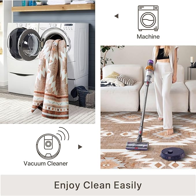 Runner Rug 2'x7' Western Washable Non-Slip Runners for Hallways Kitchen Entryway Laundry Room Modern Carpet Hallway Runner Camel