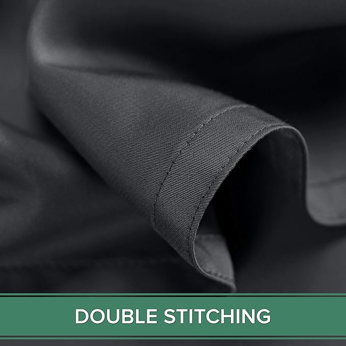 Pure Bamboo King Sheets, Genuine 100% Organic Viscose Derived from Bamboo Bed Sheet Set, Luxuriously Soft & Cooling, Double Stitching, 2 Year Quality Promise (King, Charcoal)