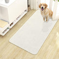 OLANLY Dog Door Mat for Muddy Paws 40x24, Absorbs Moisture and Dirt, Absorbent Non-Slip Washable Doormat, Quick Dry Chenille Mud Mat for Dogs, Entry Indoor Entryway Carpet for Inside Floor, Ivory