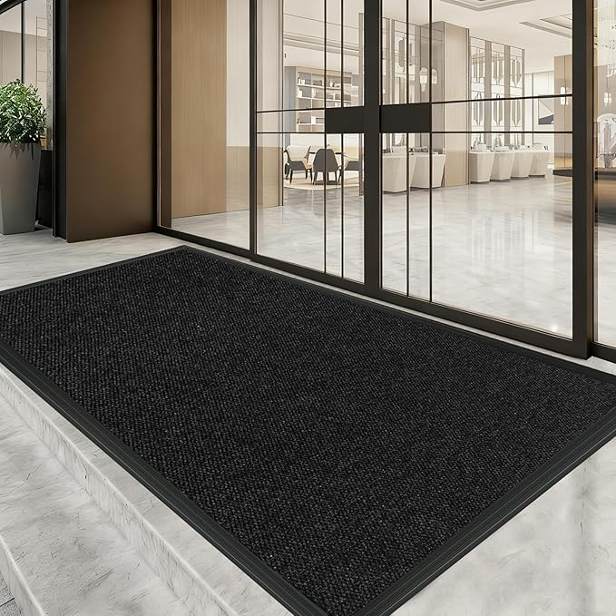 3ft x 27ft Front Door Mat Indoor Outdoor Entrance, Commercial Heavy Duty Entryway Matt, Non-Slip Rubber Backing Low Profile Doormat, Waterproof Dirt Trapper Welcome Mat for High Traffic Area