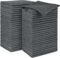 HOMEXCEL Microfiber Washcloths Towel Pack of 50, 12" x 12" Highly Absorbent and Soft Face Towels Wash Cloths for Bathroom, Gym, Hotel and Spa, Fast Drying Multi-Purpose Cleaning Cloth, Grey