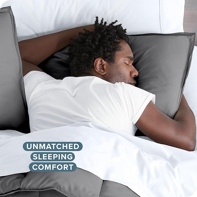 Bare Home Bedding Duvet Cover King Size - Premium 1800 Super Soft Collection - Lightweight, Cooling - Soft Breathable Bedding Duvet Cover (King, Grey)
