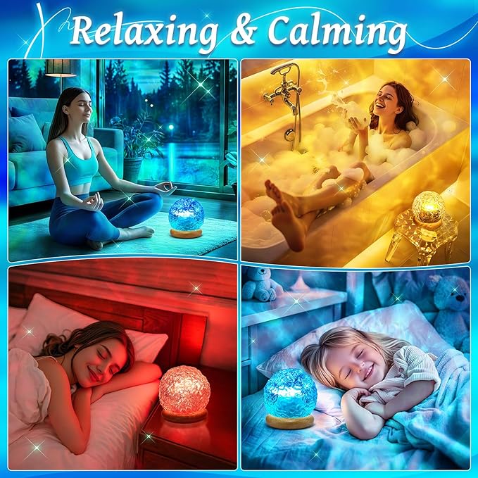 Trendy Valentine's Day Gifts for Teen,18 Colors Northern Lights Projector Mood Lighting,Dimmable Ocean Lamp,Night Light Projector Lights for Bedroom with Remote,Room Decor for Teen Girls-Birthday Gift