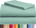 LuxClub 3 PC Twin Sheet Set, Deep Pockets Wrinkle Free Cooling Bed Sheets Hotel Bedding for Women, Men, Kids & Teens, Includes 1 Fitted Sheet, 1 Flat Sheet and 1 Pillowcase-Silky Soft Light Teal