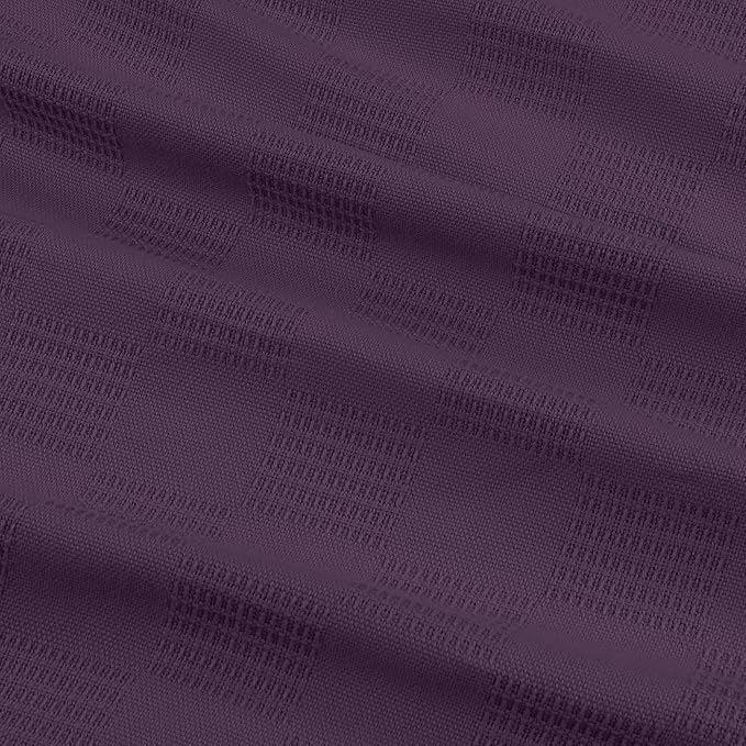 Utopia Bedding Plum 100% Cotton Blanket [Queen Size - 90x90 Inch] 350GSM Lightweight, Soft and Breathable Thermal Blanket for All Seasons