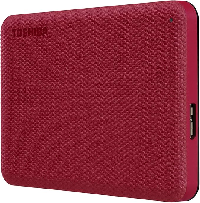 Toshiba Canvio Advance 2TB Portable External Hard Drive USB 3.0, Red - HDTCA20XR3AA