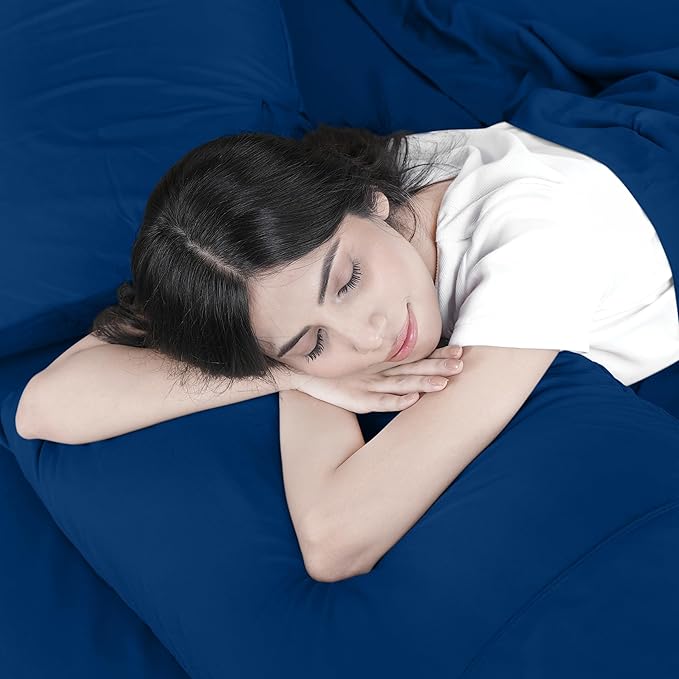 Utopia Bedding Full Sheet Set – 4 Piece Bed Sheets for Full Size Bed, Soft and Breathable Microfiber, Includes 1 Fitted Sheet, 1 Flat Sheet and 2 Pillowcases (Dusk Blue)