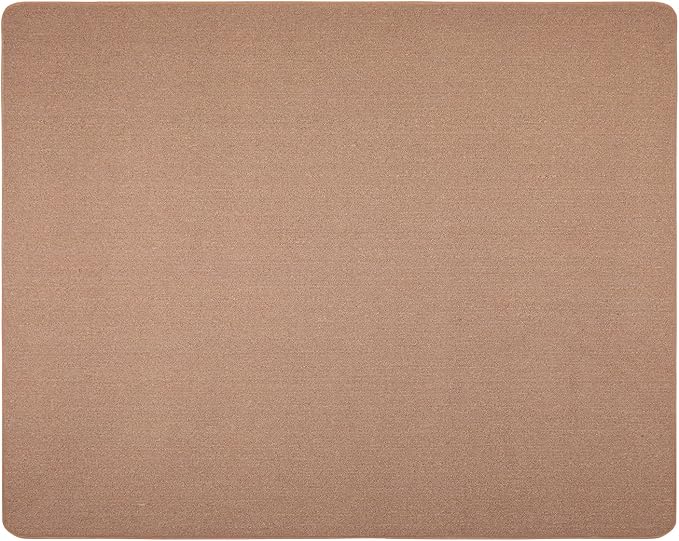 House, Home and More Skid-Resistant Carpet Indoor Area Rug Floor Mat - Pebble Beige - 8 Ft X 10 Ft - Non Slip Rubber Backing, Stain Resistant, Dog Friendly, Living Room Bedroom Kitchen Entryway