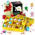 Lagunamoon Bath Bombs - 25 Extra Large Pieces, 3 Bubble Bars, Dried Flowers - Bubble Bath Shower Salts for Women, Men, Kids - Relaxing Bathbombs Gift Set Bath Essentials Shower Steamers