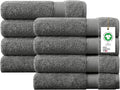 Delara 100% Organic Cotton Towels 650 GSM Plush Feather Touch Quick Dry Bath Towel, Pack of 8 GOTS Certified, Oeko-Tex Green Certified, Organic Cotton Bath Towel, 30"X58"