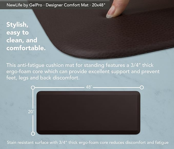 NewLife by GelPro Designer Comfort Mat, 20 by 48-Inch, Lattice Java