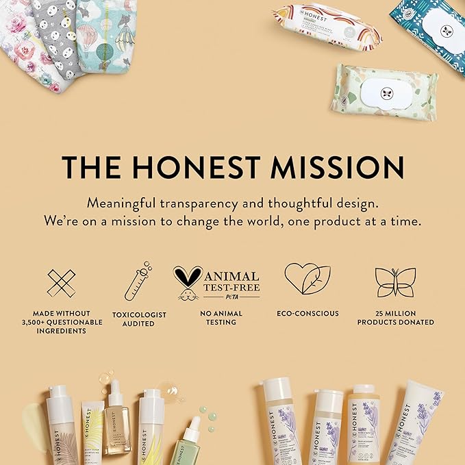 The Honest Company Foaming Bubble Bath Gentle Tear-Free Hypoallergenic Baby Wash with Naturally Derived Ingredients Lavender Calm 12 fl oz