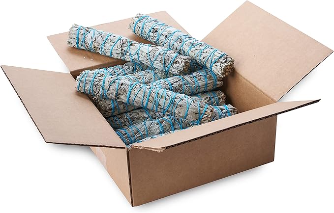 JL Local Wanderlust 9” White Sage Smudge Stick - Extra Large Smudging Wand Incense Stick for Cleansing, Purifying, Healing, Meditation, Yoga, Blessing (12 Pack)