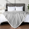 Pavilia Sherpa Fleece Blanket for Bed, King Size, Light Grey, Plush Soft Fuzzy, Cozy Reversible Winter Blanket for Women & Men, 90x108 Inches