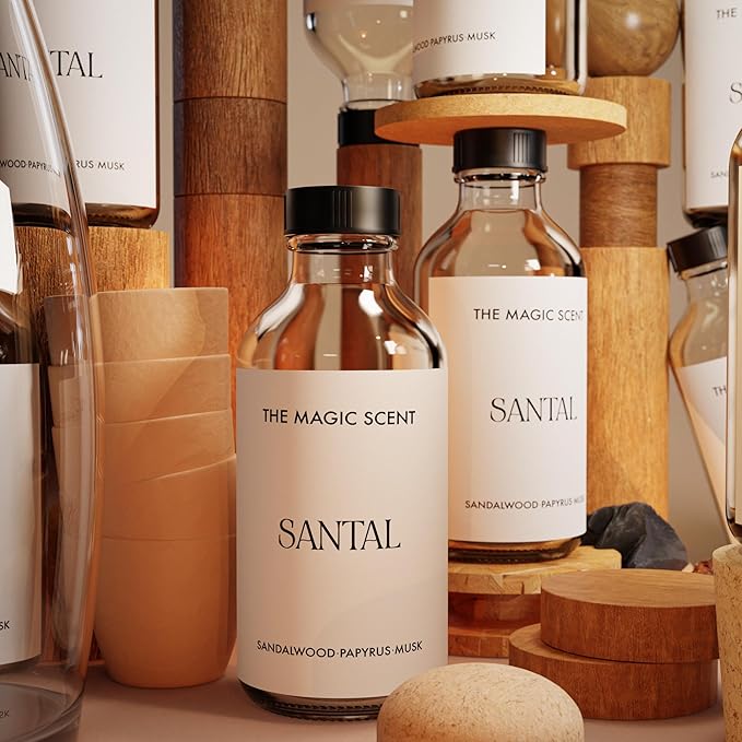 The Magic Scent Santal Fragrance Oil - Diffuser Oil Scent - Santal Aroma Diffuser Oils - Luxury Scents for Home - Sandalwood Oil - 8.5 fl oz, 250 mL