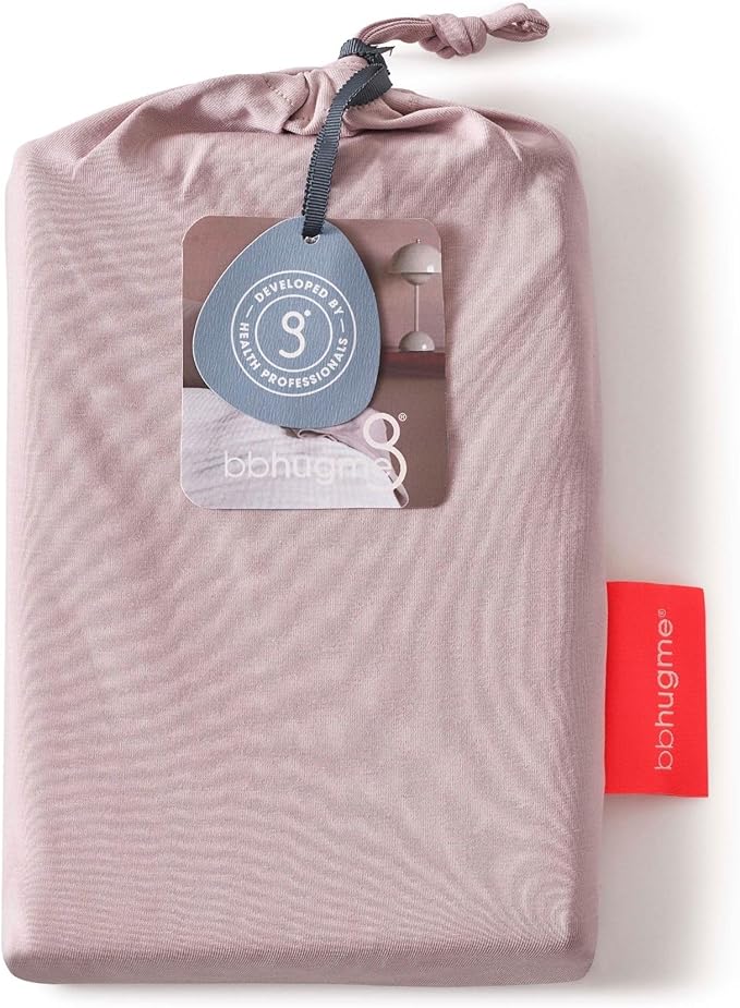 bbhugme Adjustable Pregnancy Pillow with Removable Eucalyptus Cover & Extra Dusty Pink Cover - Full Body Support for Pregnant Women