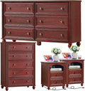 Farmhouse Dressers & Night Stand Set of 4, Wood 54" Wide Dresser & 45" Tall Chest of Drawers, 18" with Charging Station Nightstand Set of 2, Bedroom Furniture Dresser Set for Home Living Room Hallway