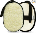 Natural Loofah Sponge (2 Pack),Large 7"x5.1"Shower Loofah Sponge Exfoliating Body Scrubber for Women and Men,Natural Materials are Easily Biodegradable and Bath Exfoliation Doesn't Hurt The Skin
