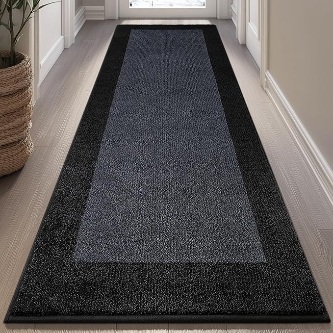 Machine Washable Kitchen Rug 32" x 72", Non Slip Indoor Door Rug, Absorbent Entrance Runner Rug for Bedroom, Hallway, Bathroom, Floor (Roll Packing)