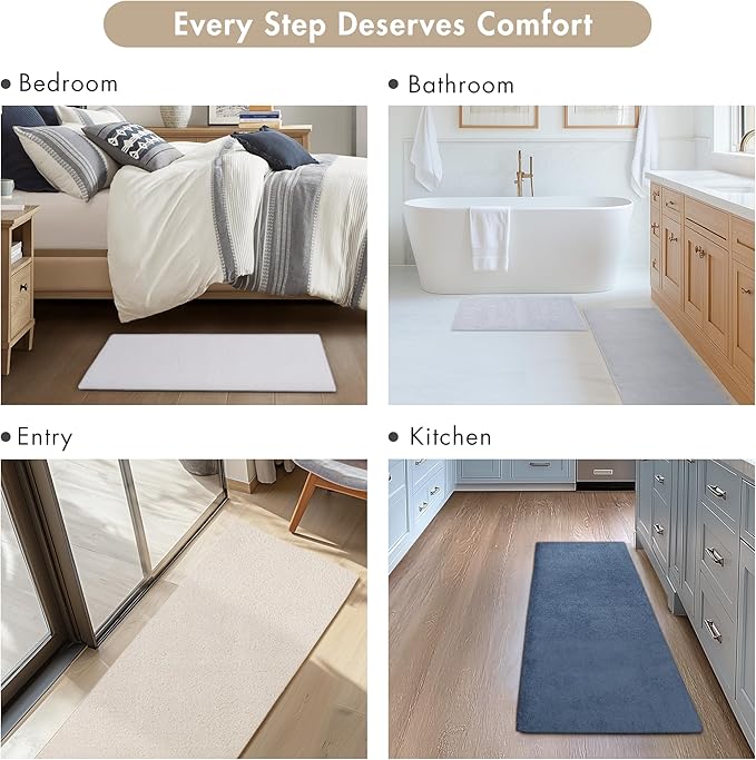 Madison Park Signature Non Slip, Luxrurious Plush Mat, Absorbent, Quick Dry, Spa Design Bath Room Décor Marshmallow Bathroom Rug, 2'x3'4", Cream