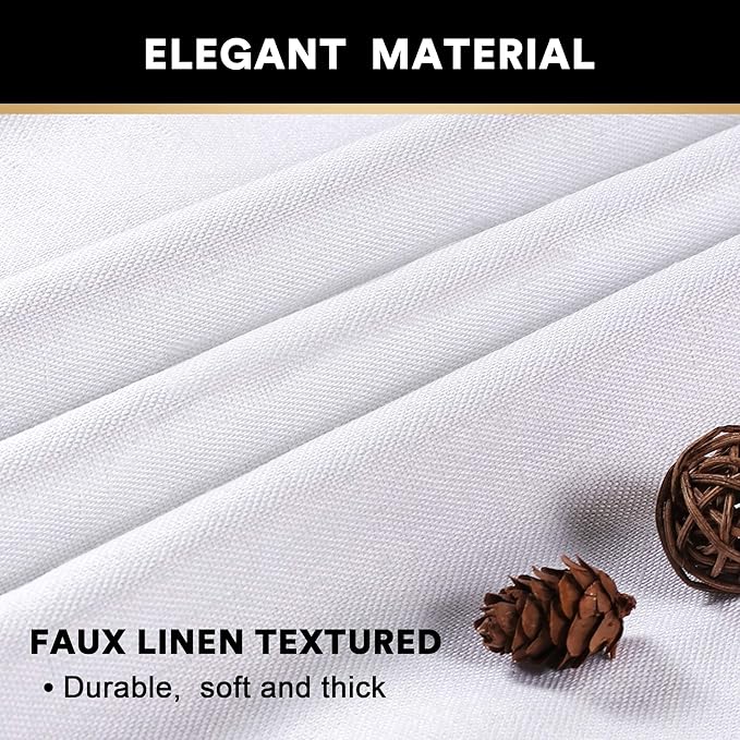 PrinceDeco Blackout White Curtains 84 Inches Long Thermal Curtains for Sliding Glass Door Room Darkening Curtains for Living Room Extra Wide Sliding Glass Door,W100 X L84 Inch, Pearl White