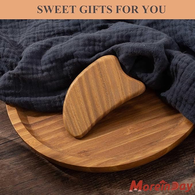 Gua Sha Tool for Face, 2 Pack Wooden Gua Sha Facial Tools Reduce Puffiness for Women - Green Sandalwood