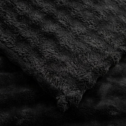 YUSOKI Luxury 3D Bubble Throw Blanket 3.1lb,All Ages,Home Decoration, (Black,60 * 80inches)