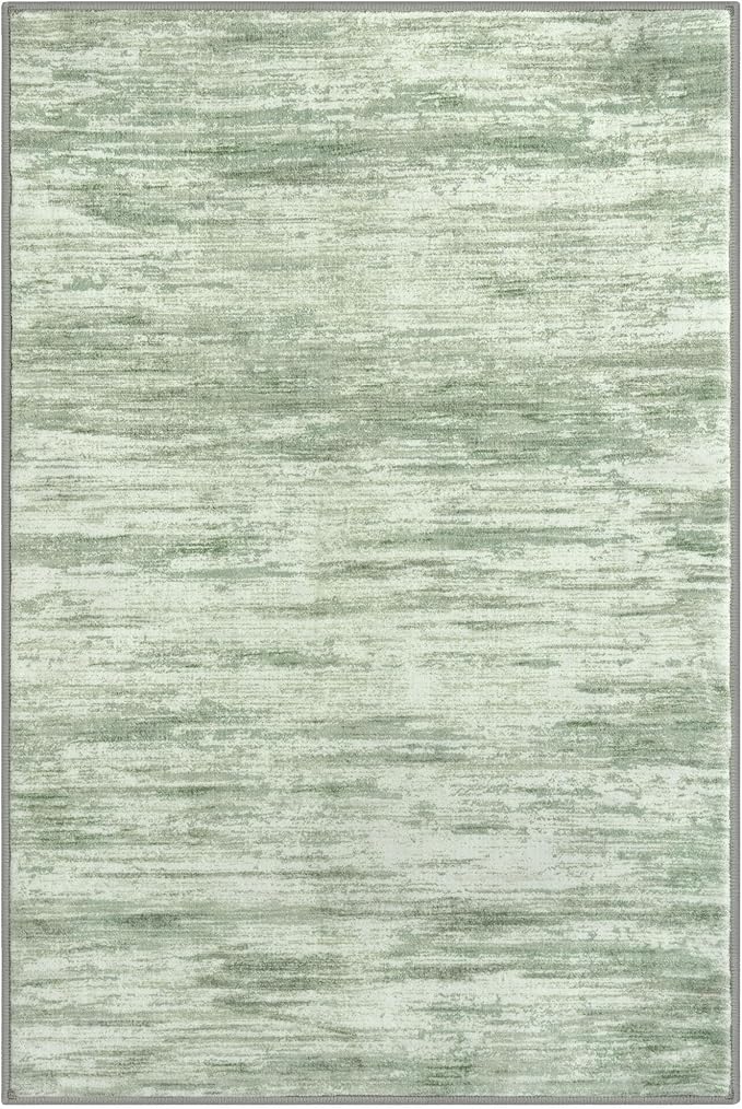 8x10 Modern Abstract Area Rug for Bedroom, Lime Green Large Super Soft Washable Rugs with Non-Slip, Non-Shedding Carpet for Living Room, Indoor Door Mat for Office Home Décor