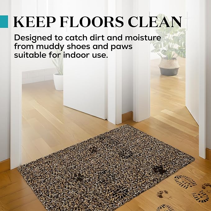 Premium Microfiber Indoor Door Mat – 20"x30" Washable Entry Mat, Non-Slip, Waterproof Backing, Super Absorbent, Low Profile Entryway Doormat for Indoor Entrance