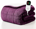 Homemate Heated Weighted Blanket for Adults - 72"x84" 20lbs Electric Throw Fast Heating Heavy Blanket 1/2/4/6/8 Hour Auto Off 10 Heat Levels Over-Heat Protection Soft Flannel Sherpa