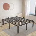 ROIL 20 Inch King Bed Frame with Rounded Corner and Headboard Hole Mattress Retainers 3500LBS Metal Heavy Duty Steel Slats No Box Spring Needed Platform Noise-Free Easy Assembly