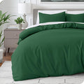 Bare Home Bedding Duvet Cover King Size - Premium 1800 Super Soft Collection - Lightweight, Cooling - Soft Breathable Bedding Duvet Cover (King, Forest Green)