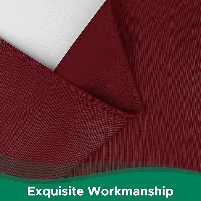 Biscaynebay Wrap Around Bed Skirts for King & Cal King Beds 14" Drop, Burgundy Adjustable Elastic Dust Ruffles Easy Fit Wrinkle & Fade Resistant Silky Luxurious Fabric Solid Machine Washable