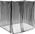 4 Corners Mosquito Net for Mosquiteros para Camas Bed Canopies Netting Bed Drapes Rectangular Mosquito Mesh for Camping Home Outdoor Travel(Black,L75 X W59 X H67 Inch,1 Opening)