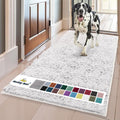 Muddy Mat® | Super Absorbent Door Mat Indoor, Microfiber Quick Dry Chenille Entryway Rug, Non-Slip Front Door Mat, Indoor Mats for Entryway, Machine Washable Pet Rug, White 24" x 96"