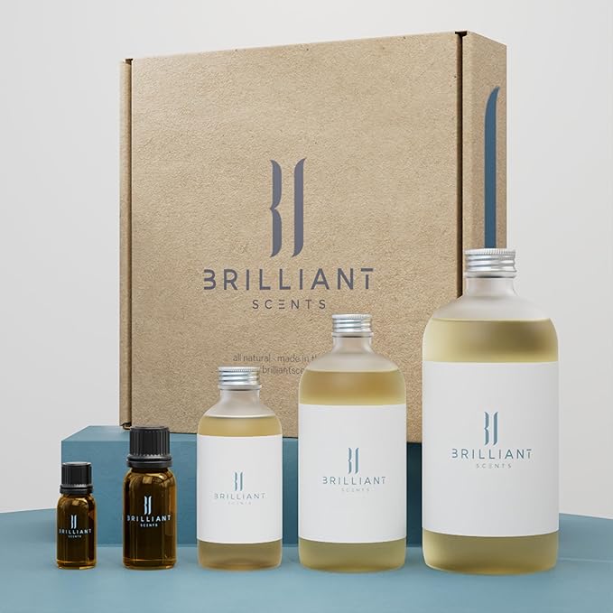 Brilliant Scents St. Moritz Fragrance Oil 120ml - Premium Diffuser Oil for Home, Office, Hotels - Long Lasting, Plant-Based, Meets IFRA Standards, USA-Made - Lemongrass, Magnolia, Koa Wood
