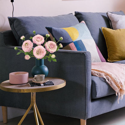 IPOPU 4PCS Real Touch Purple Ranunculus Artificial Flowers Faux Ranunculus Flowers for Vase Real Look Silk Peonies Fake Peony Flowers for Home Indoor Wedding Centerpieces for Table Decor (Purple Edge)