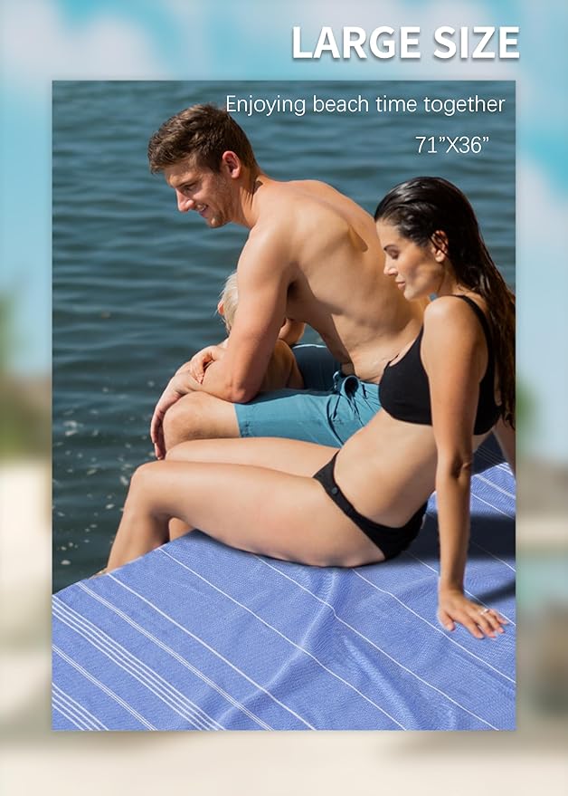6 Packs Oversized Turkish Beach Vacation Essentials Bath Towel Set Bulk Extra Large Sand Free Quick Dry Swim Camping Pool Clearance Towels Travel Blanket Adult Stripe Proof Cloud Men Women Adult