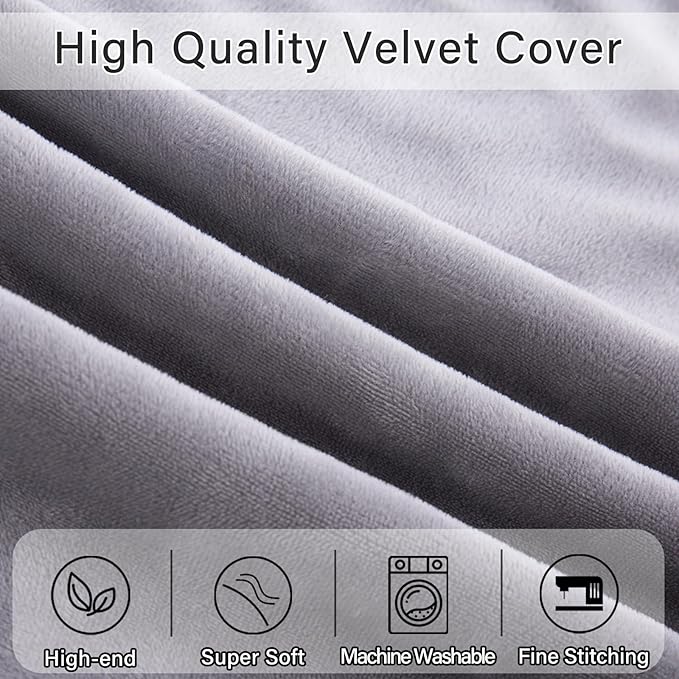 Body Pillow, Memory Foam Body Pillows for Adults Sleeping, Long Pillow for Bed, Big Large Firm Full Body Pillow for Side Sleeper, 20x54 Inch, Light Grey