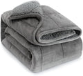 Lofus Weighted Blanket for Adults(15 lbs, 48" x 72"), Throw Heavy Blanket Machine Washable, Soft Weighted Blankets for Stress Relief and Sleep Promotion-Grey