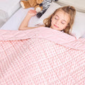 yescool Pink Weighted Blanket 5 Pounds, Blanket Gifts for Girls, Small Weighted Throw Blankets Washable Heavy Blankets, Winter Weighted Comforter for 40-70lbs, 36 * 48in