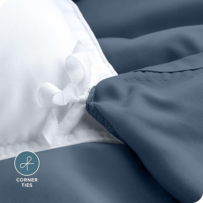 Bare Home Bedding Duvet Cover California King Size - Premium 1800 Super Soft Collection - Lightweight, Cooling - Soft Breathable Bedding Duvet Cover (Cal King, Bering Sea)